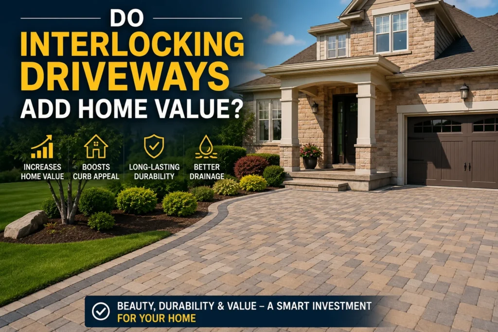 Do Interlocking Driveways Add Home Value? from thepaversinc.com
